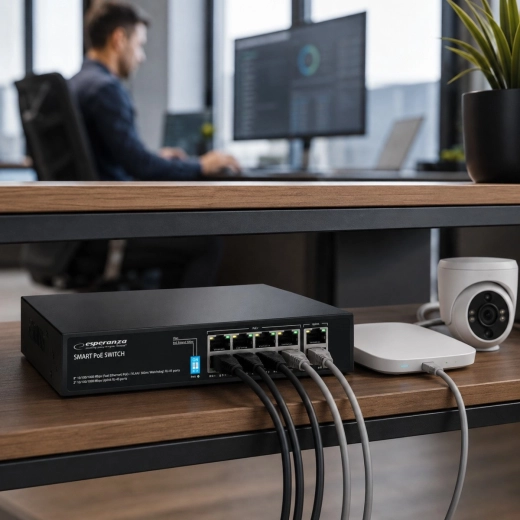 8× PoE for nemmere installation af IP-kameraer