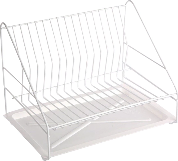 Opvaskestativ Smart 35 cm med drypbakke, hvidt