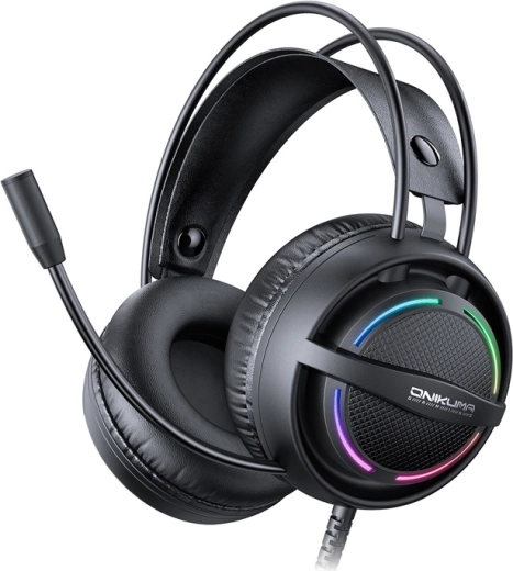 Gaming-headset onikuma x88 med rgb-belysning og mikrofon