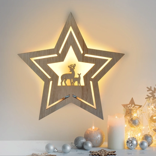 24 LED med varmhvidt lys