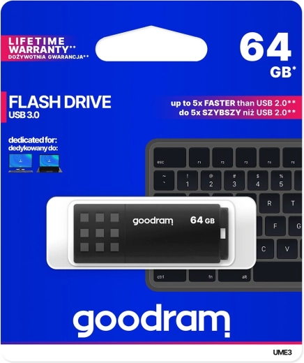 USB-flashdrev GOODRAM UME3 64 GB USB 3.0 sort