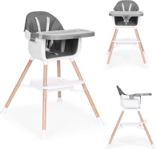 Højstol til børn 2 i 1 ECOTOYS – Grå