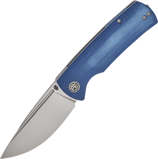 Foldekniv Petrified Fish Beluga, blå Micarta, stonewash klinge 9,2 cm