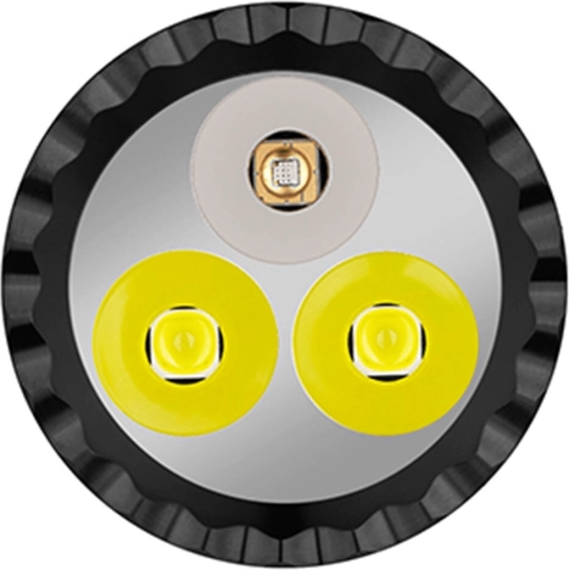 To lys i ét: hvidt + UV 365 nm