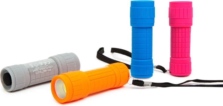 Kompakt COB LED-lommelygte med batterier – 1 stk.