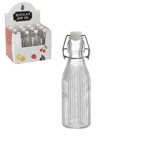 Rund flaske 200 ml med mekanisk lukning