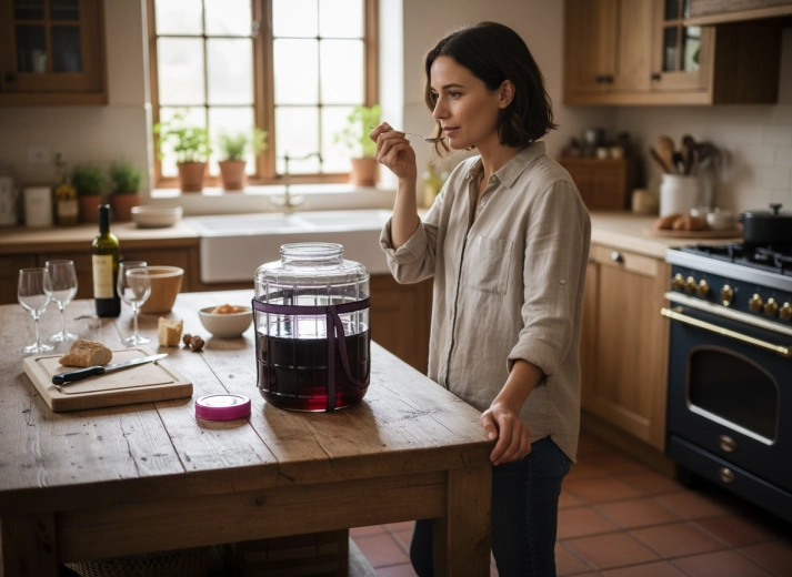 Enorm kapacitet på 26 l til vin, udtræk og fermentering
