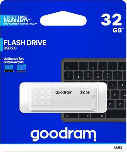 USB-flashdrev GOODRAM UME2 32 GB USB 2.0 hvid