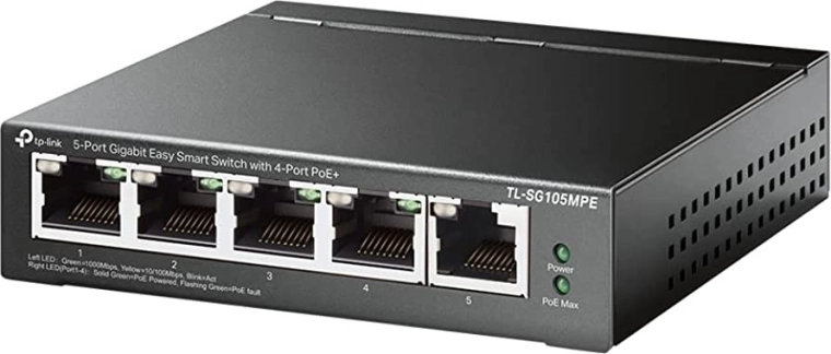 TP-Link TL-SG105MPE smart gigabit-PoE+-switch med 5 porte