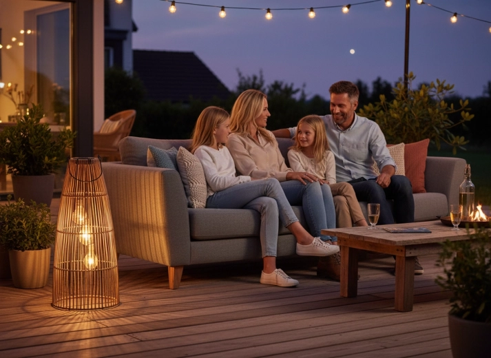 Stemningsfuldt lys til udendørs hygge