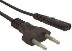 Strømkabel C8 2-pin 1,8 m med VDE-certificering