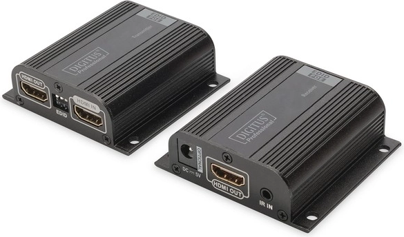 HDMI-extender over netværkskabel op til 50 m, 1080p 60 Hz, EDID, HDMI Loop Out, IR, PoC