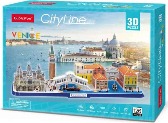 3D puslespil panorama Venedig - 126 brikker