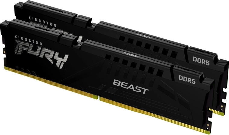 Kingston Fury Beast DDR5-hukommelse 64GB (2x32GB) 6000MHz CL30 EXPO sort
