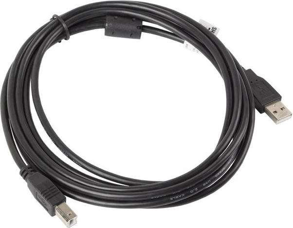 USB 2.0-kabel AM-BM 3M Lanberg sort