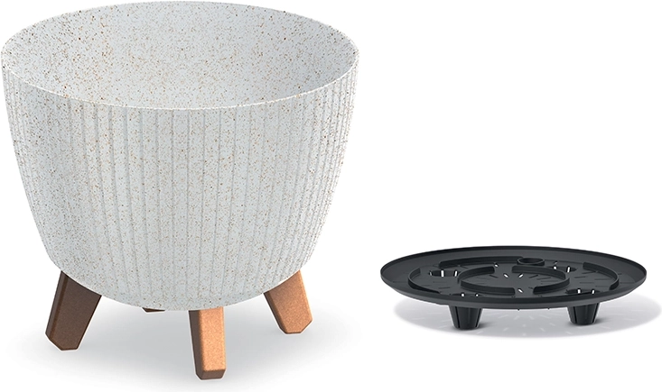 Blomsterpotte Lamia Eco Wood 23,2 cm hvid