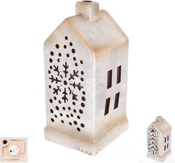 Porcelæn LED-hus 10 × 10 × 20 cm (2 varianter)