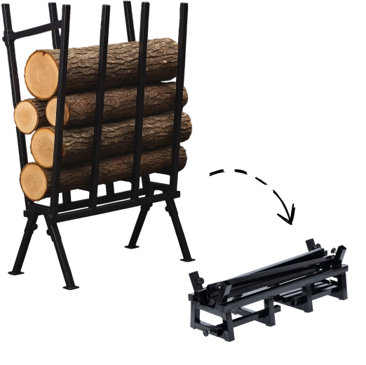Sammenklappelig stål-bukke til savning af træ 81 × 37 × 103 cm