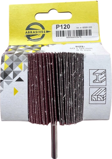 Lamelslibeskive med skaft 40 × 20 × 6 mm, korn 60