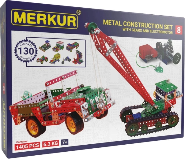 Merkur M8 stor byggesæt i metal med 1414 dele