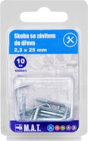Skruering til træ 25 × 2,3 mm, galvaniseret (10 stk.)