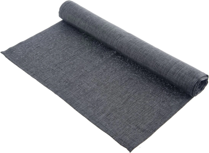 Mørkegrå bordløber i polyester 140 × 40 cm