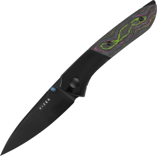 Kizer Spitfire foldekniv S35VN, titanium og camo carbon 80s - 1 stk.
