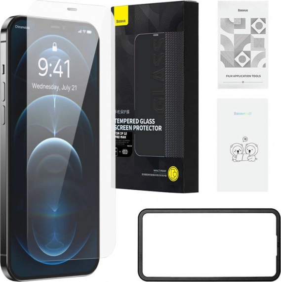 Baseus Schott HD skærmbeskytter til iPhone 12 Pro Max