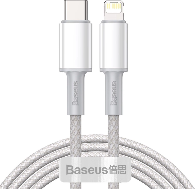 USB-C til Lightning kabel Baseus med høj densitet fletning, 20W, PD, 2m