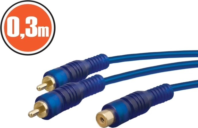 RCA-fordelerkabel 0,3 m blå