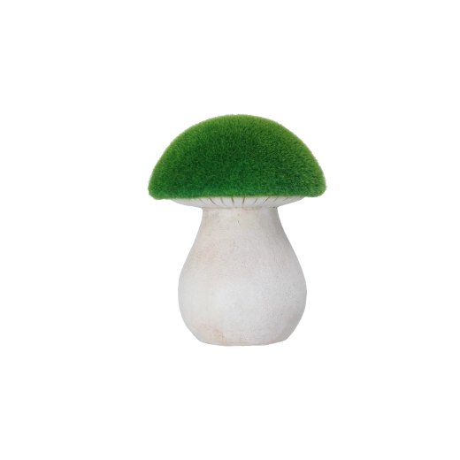 Havefigur svamp med grøn hat 14 × 14 × 18 cm