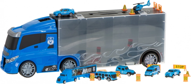 Komplet politisæt med helikopter