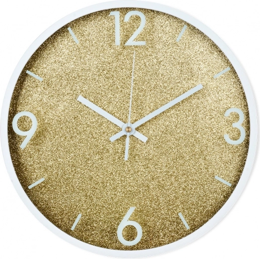 Vægur guld og hvid 29,5 cm