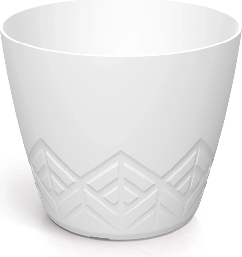 Hvid urtepotte Areco 15,8 cm – moderne plastovertræk til planter