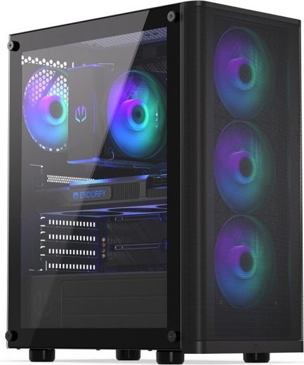 ENDORFY Ventum 200 ARGB gaming-pc-kabinet med hærdet glas og fremragende airflow