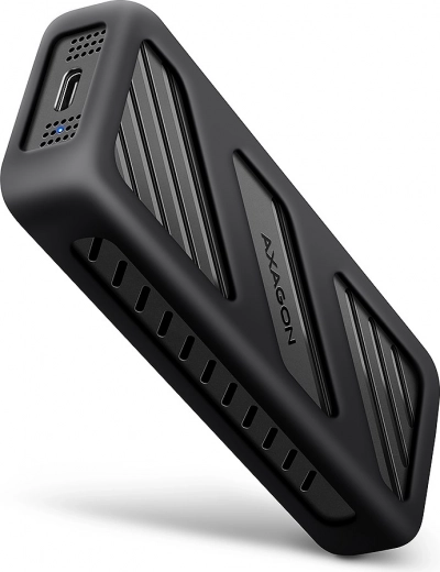 AXAGON pansret boks – aluminiums ekstern boks til M.2 NVMe SSD, USB‑C 3.2 Gen 2x2, 20 Gb/s
