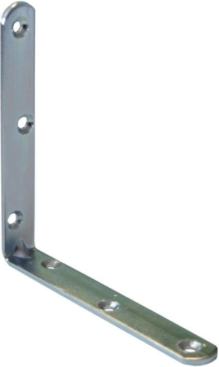Monteringsvinkel med prægning 140 × 18 × 3 mm, hvid galvanisering, 10 stk.