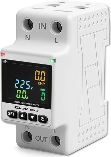 Enfaset smart elmåler Wi‑Fi TUYA til DIN-skinne 35 mm