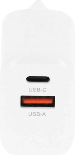 USB‑C PD 3.0 + USB‑A: oplad to enheder på én gang