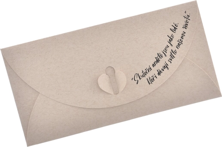 Papirkuvert Rigtige engle 22 × 11 cm