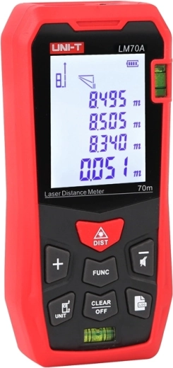 Bagbelyst 2" LCD og integrerede libeller