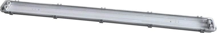 Solight støvtæt loftarmatur til 2 LED T8-rør på 120 cm