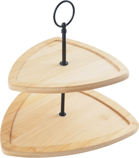 Bambus serveringsetagere i flere lag 25 × 23,5 cm