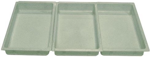 Sæt med paneringsskåle 25 × 15 × 4 cm, plast, farvemix (3 stk)