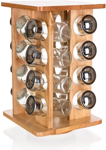 Elegant kombination af træ, glas og metal