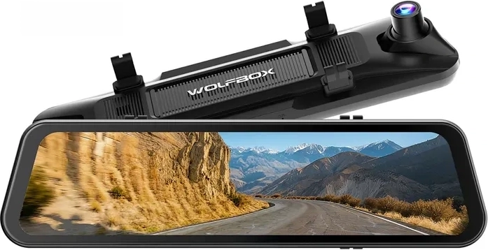 WOLFBOX G900 Pro 4K + 2,5K dashcam i bakspejl