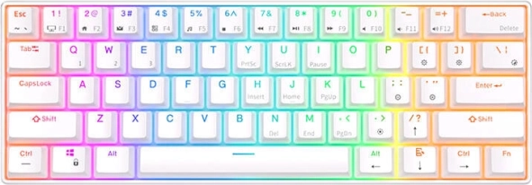 Mekanisk tastatur Royal Kludge RK61 RGB hvid