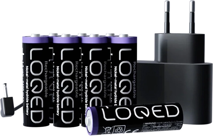 Sæt med batterier og strømforsyning til den smarte lås LOQED Touch