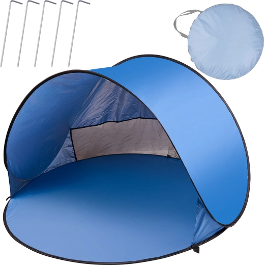 Selvopslåeligt XL-strandtelt med etui 146 × 146 cm