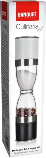 Elegant rustfrit stål med gennemsigtige beholdere